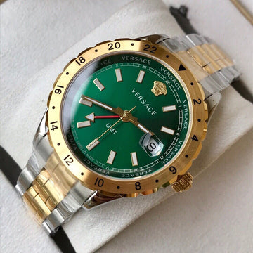 Versace Men’s Quartz Swiss Made Stainless Steel Green Dial 42mm Watch V11050015